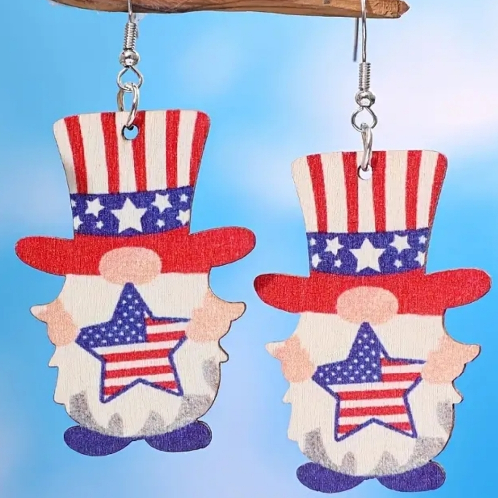Womans 4th of July earrings